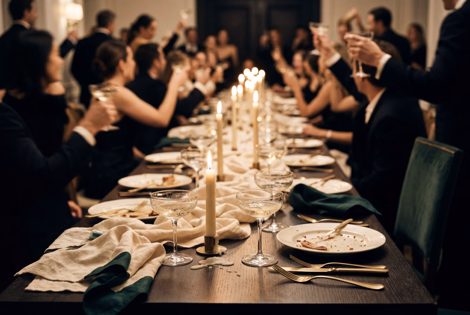 Eine Tafel in vollem Gange
